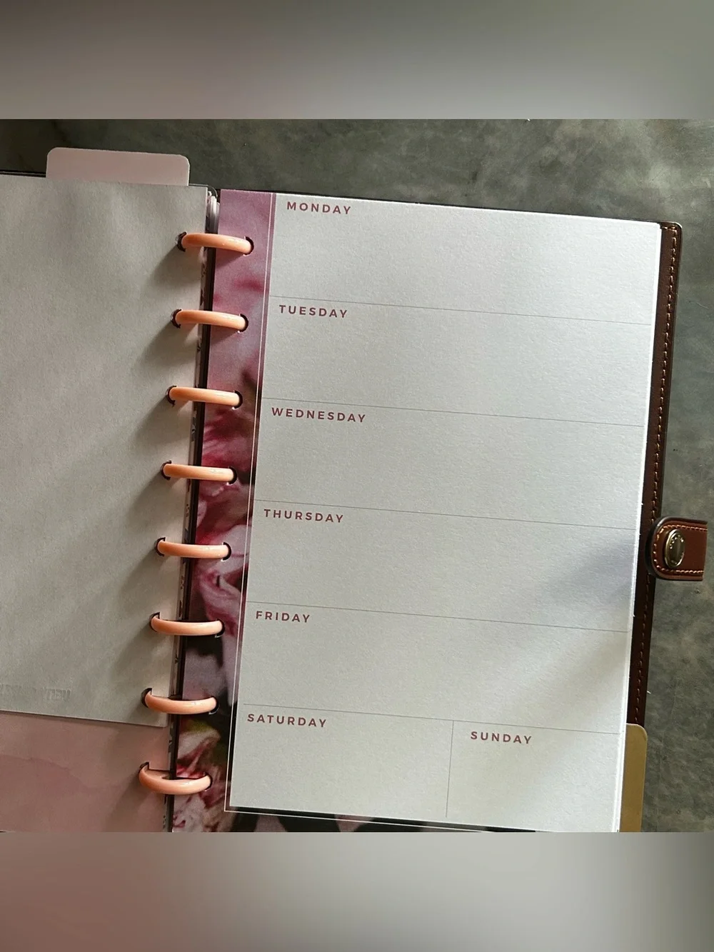 Planner / Agenda insert for Coach notebook cover